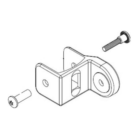 Bradley Bathroom Partition Wrap Around Strike & Keeper, Zamak, Baked Enamel - HDWT-T318 HDWT-T318